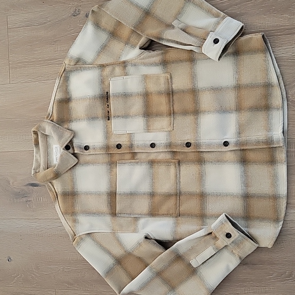 EUC Zara Boys Plaid Overshirt Size 13-14 Years